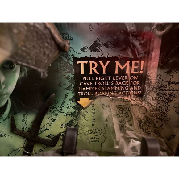 LOTR LORD OF RINGS TOYBIZ TOY BIZ GREEN BOX CAVE TROLL SOUND & ACTION FIGURE NIB - Picture 8 of 16